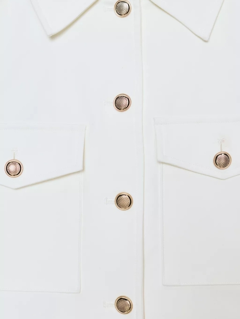 White/off White Cropped Zara Jacket - Picture 7 of 9